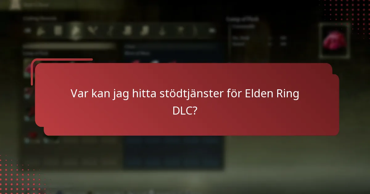 Var kan jag hitta stödtjänster för Elden Ring DLC?